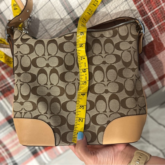 Genuine vintage COACH 6347 tan crossbody shoulder bag logo year 2003 - Picture 15 of 16